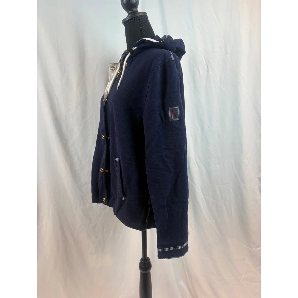 Lauren Jeans Co Ralph Lauren Navy Blue Full Zip Hoodie Sweatshirt Large - Picture 7 of 9